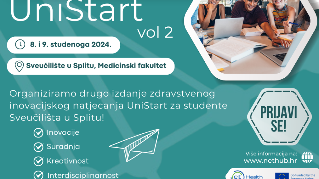 NetHub organizira drugo izdanje zdravstvenog inovacijskog natjecanja UniStart 